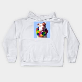 Dog in Flowers Kids Hoodie